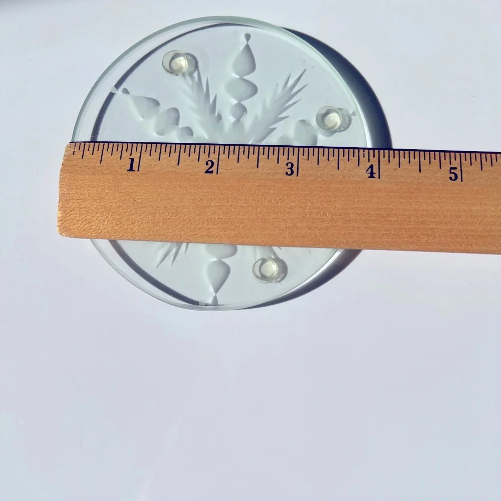 Four Different Clear Snowflake Holiday Coasters with Soft Silicone Feet by Epic.